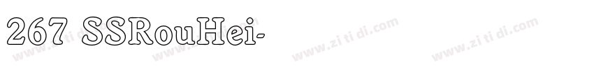 267 SSRouHei字体转换